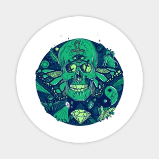 Ngreen Skull Circle of Humanity Magnet